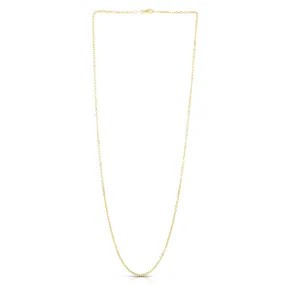 14K Gold 1.9mm Diamond Cut Cable Chain