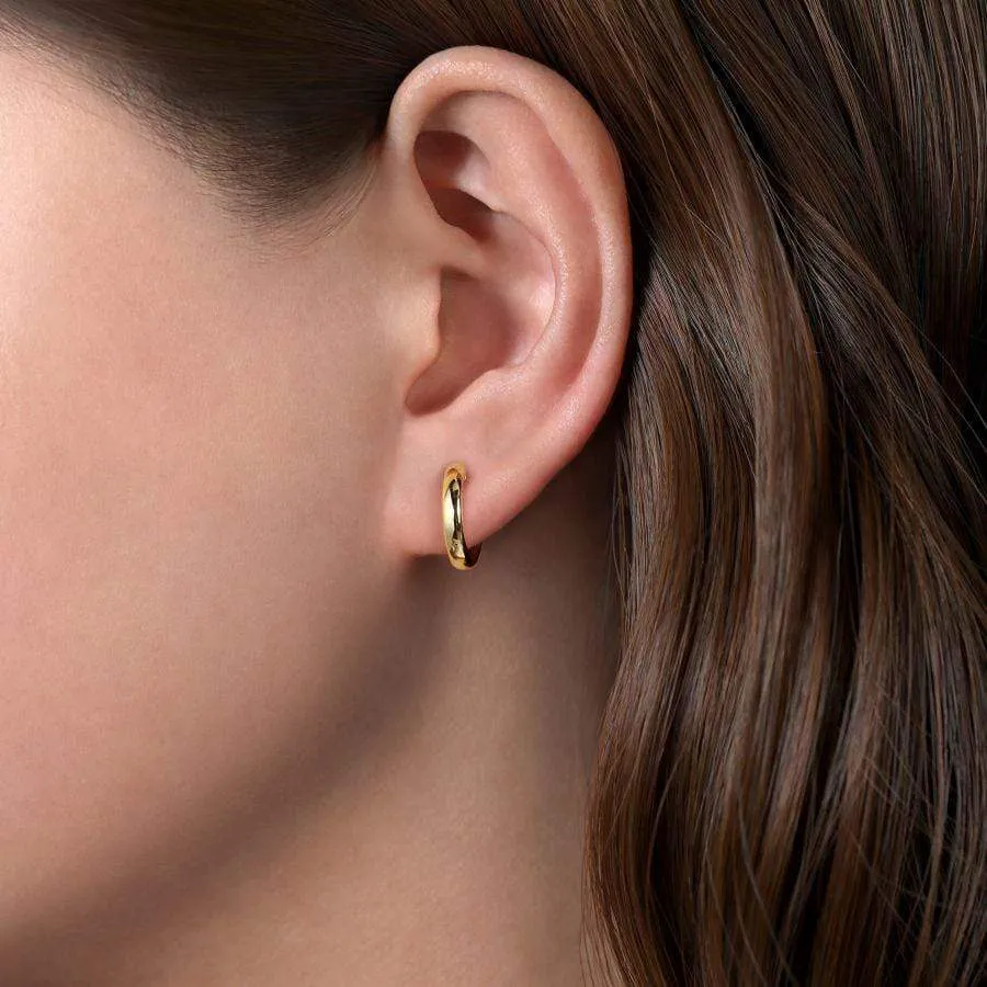 14K Yellow Gold Small Hoop Earrings