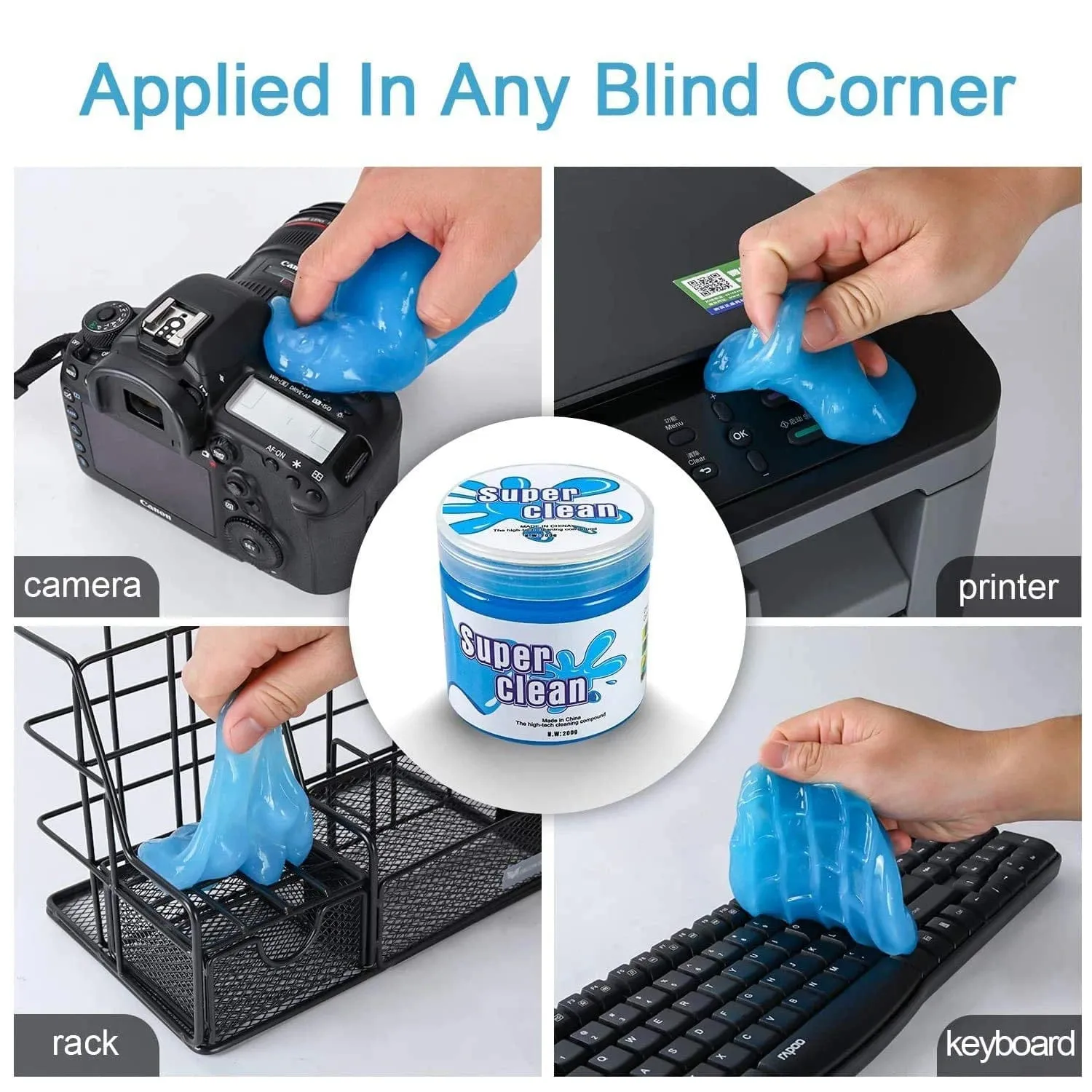 200g Car Interior Air Vent Dashboard Cleaning Glue Slime Dust Remover Gel Care Home Computer Keyboard Gap Corner Cleaner Mud Can