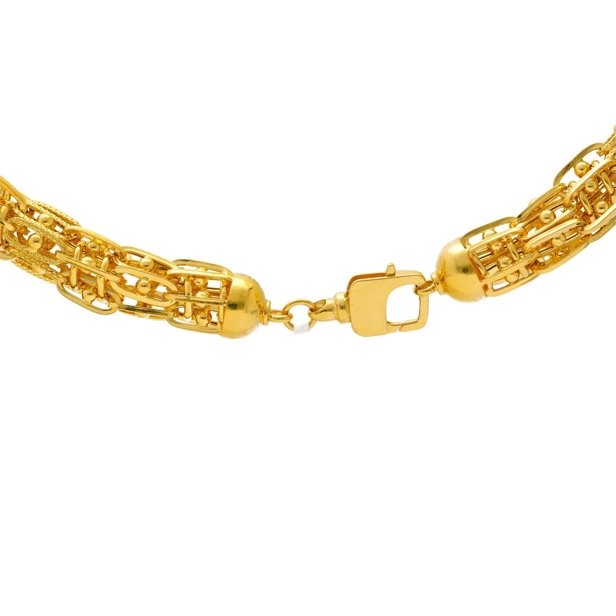 22K Yellow Gold 24in Textured Chain (92.6gm)