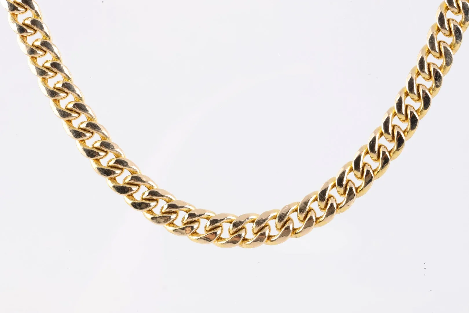 24" 14k Yellow Gold Curb Chain (34.36g.)