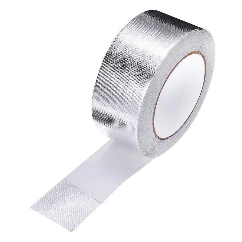 25Mx5cm Car Motorcycle Aluminum Foil Heat Shield Tape Adhesive Exhaust Wrap Pipe Ducts High Temp Resistant Repairs Tape