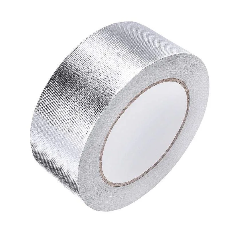 25Mx5cm Car Motorcycle Aluminum Foil Heat Shield Tape Adhesive Exhaust Wrap Pipe Ducts High Temp Resistant Repairs Tape