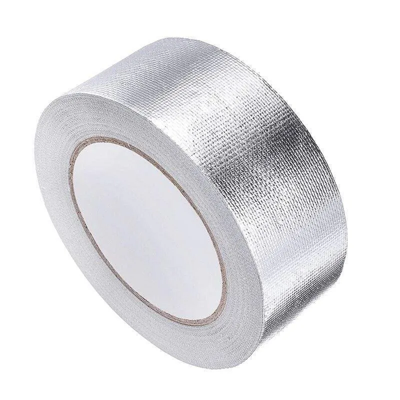 25Mx5cm Car Motorcycle Aluminum Foil Heat Shield Tape Adhesive Exhaust Wrap Pipe Ducts High Temp Resistant Repairs Tape