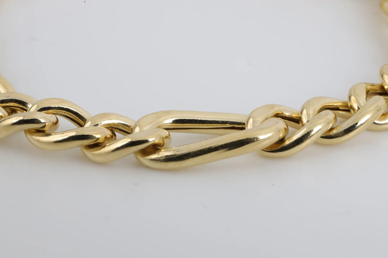 6.5" 18k Yellow Gold Figaro Chain Bracelet (8.40g.)