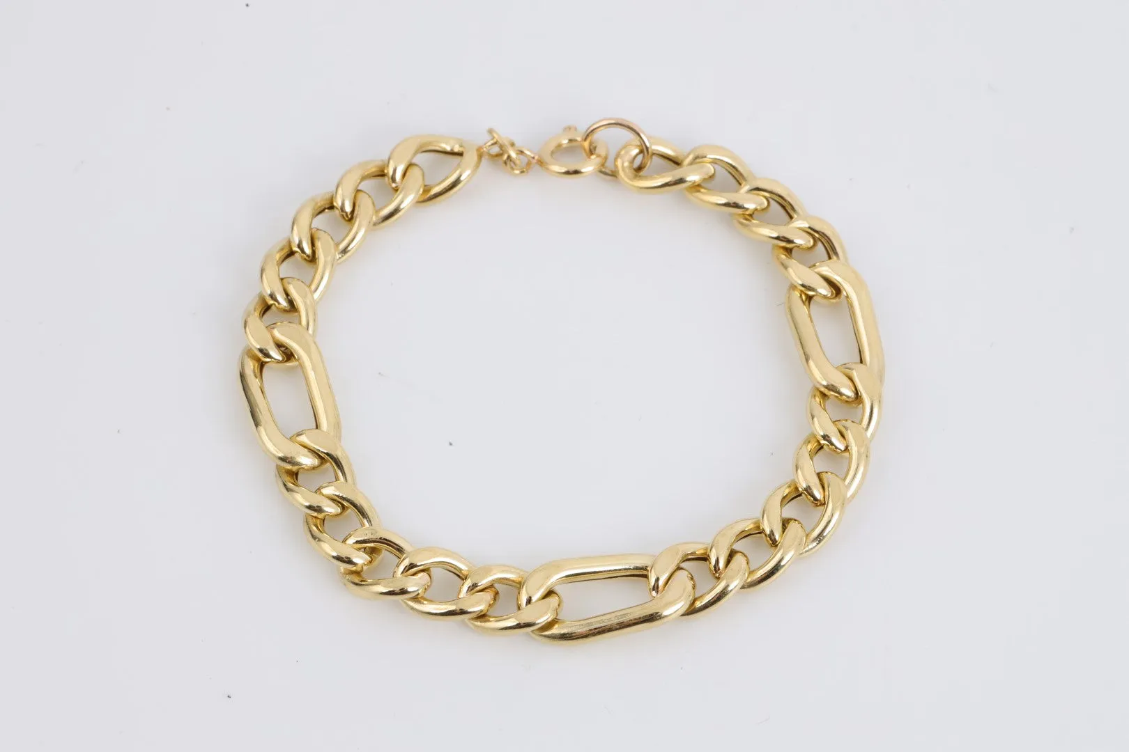 6.5" 18k Yellow Gold Figaro Chain Bracelet (8.40g.)