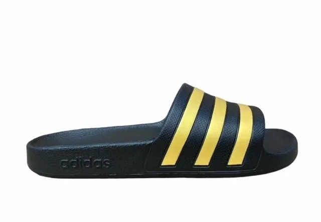 Adidas Adilette Aqua EG1758 black-gold swimming pool and sea slipper 