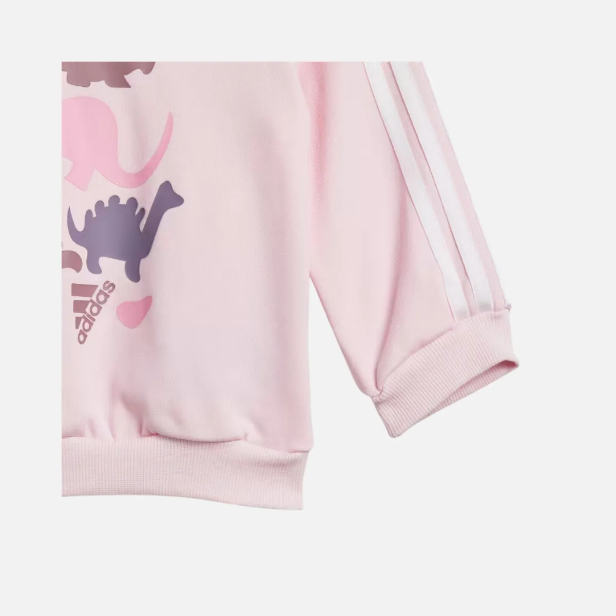 Adidas Dino Camo Allover Print Kids Unisex Jogger Set (0-4 Years) -Clear Pink/WhiteTara