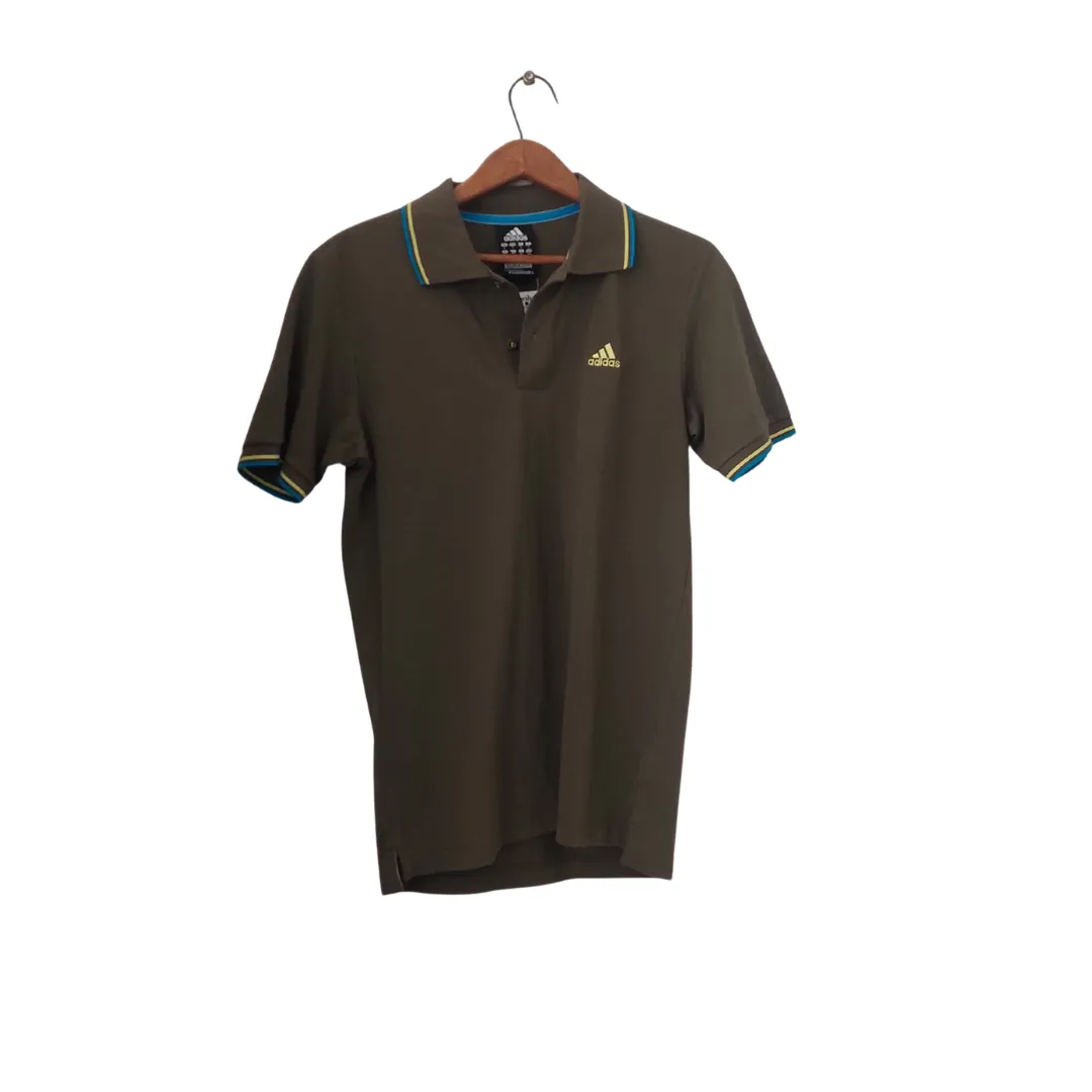 Adidas Men's Olive Polo Shirt | Brand New |