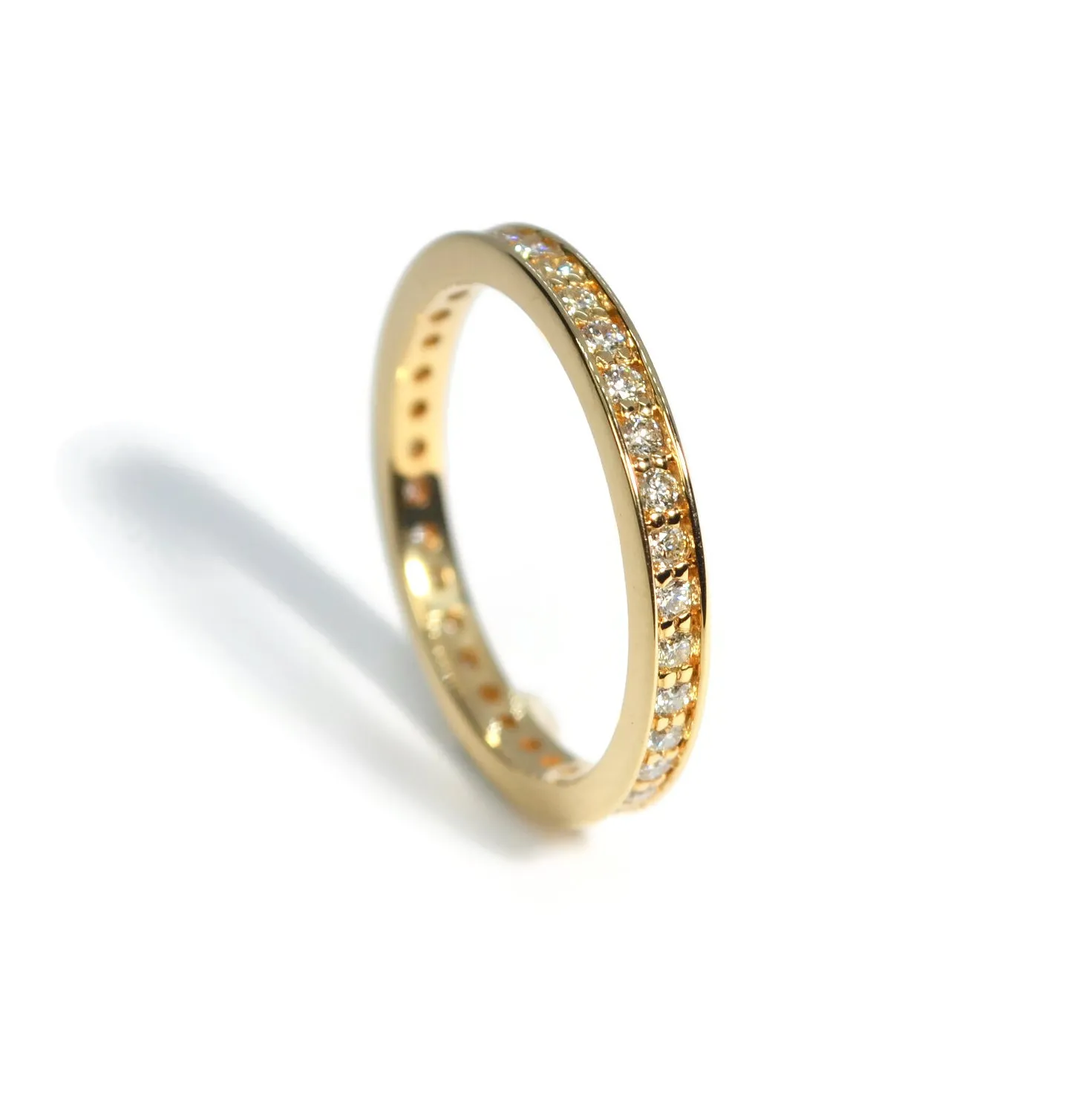 AFJ Diamond Collection - Diamond Eternity Band Ring, Yellow Gold