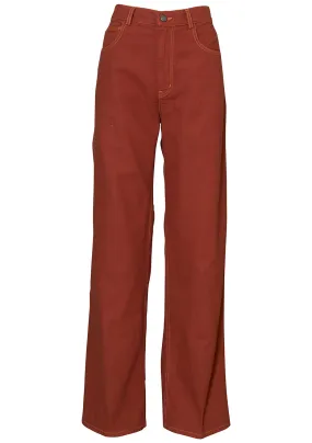 Arley Pant Terracotta Canvas