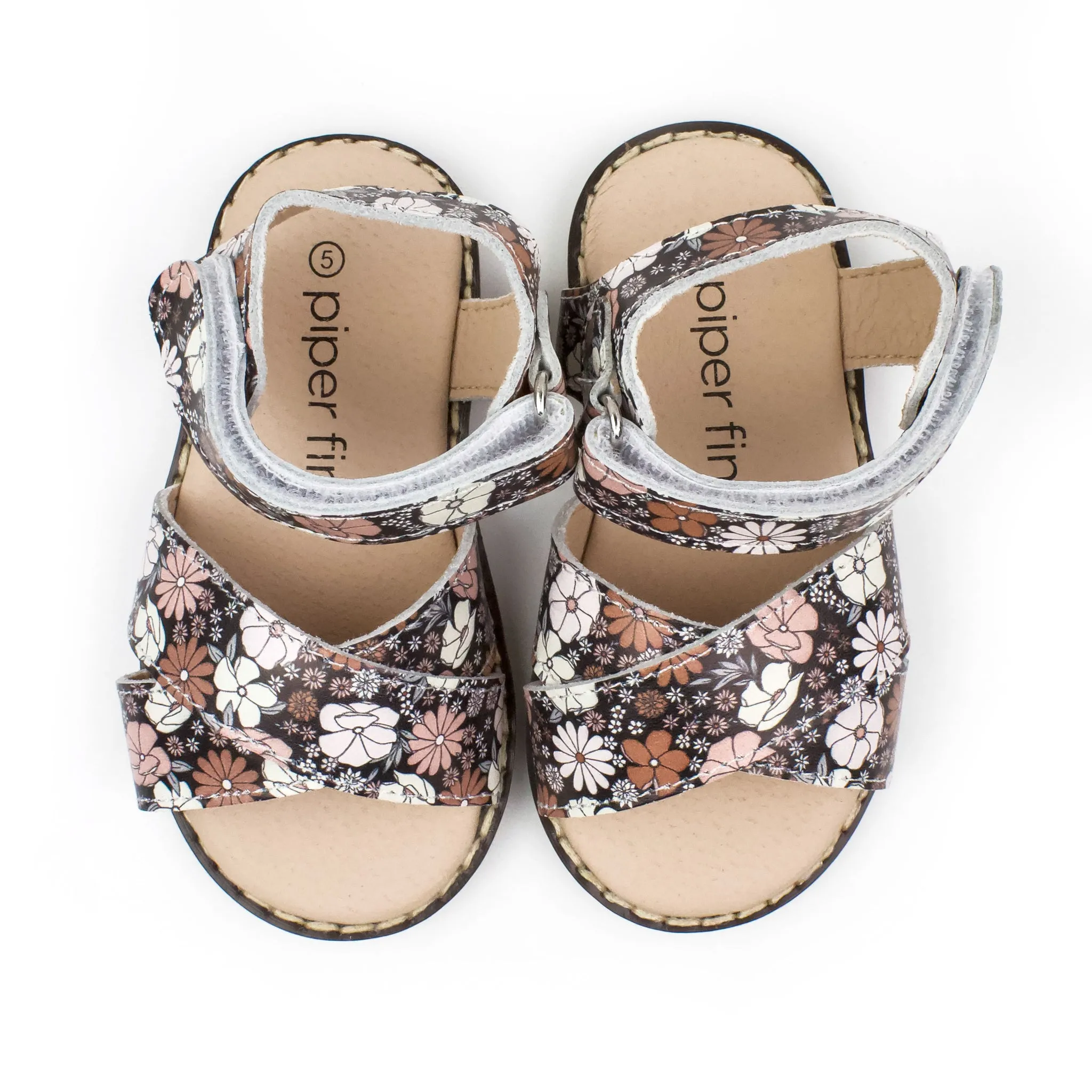 Black Floral - Classic Sandal