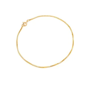 Bold Box Chain Bracelet | Solid 14k Gold