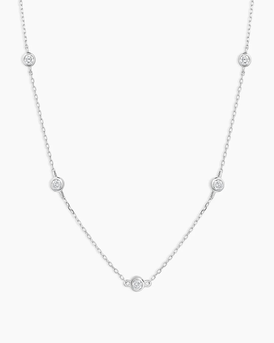 Classic Five Diamond Necklace