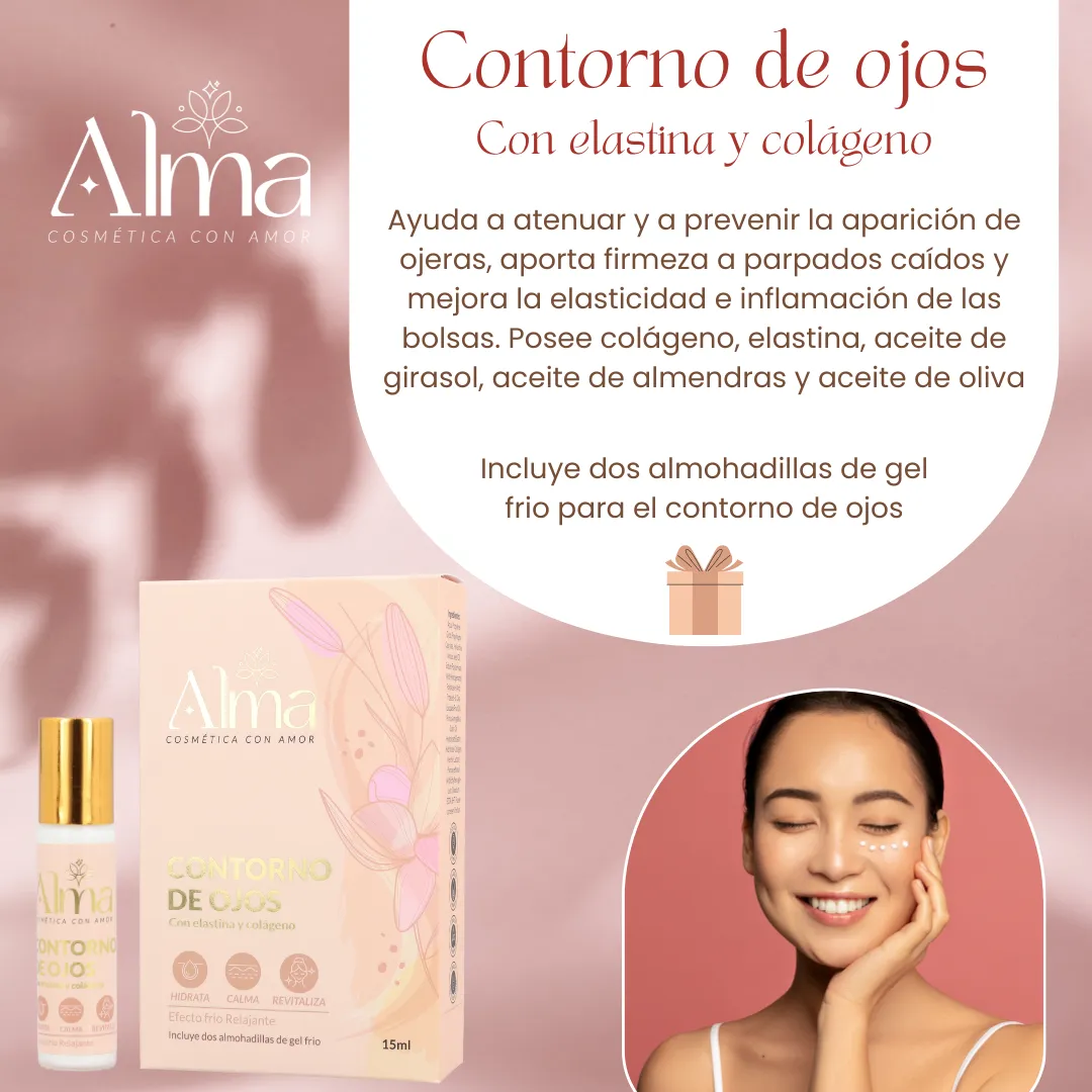 Contorno de Ojos con Elastina y Colágeno - Alma Cosmetics