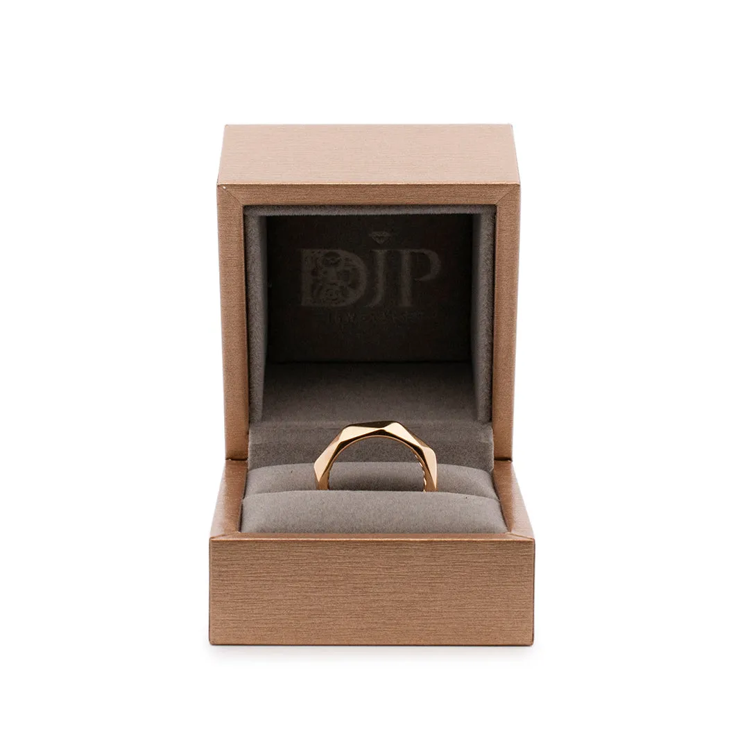 David Yurman 18K Yellow Gold Torqued Faceted Ring