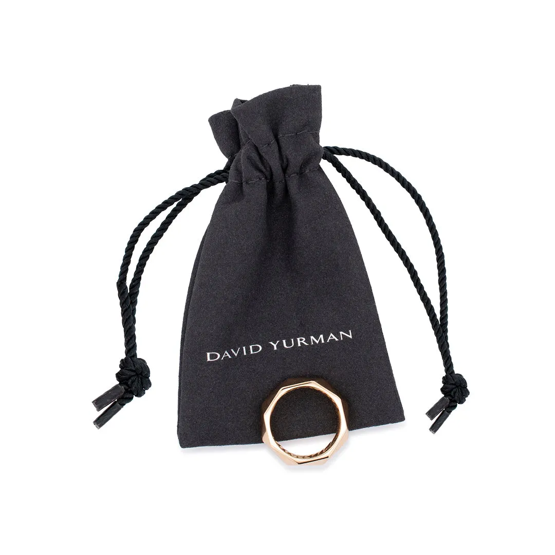 David Yurman 18K Yellow Gold Torqued Faceted Ring