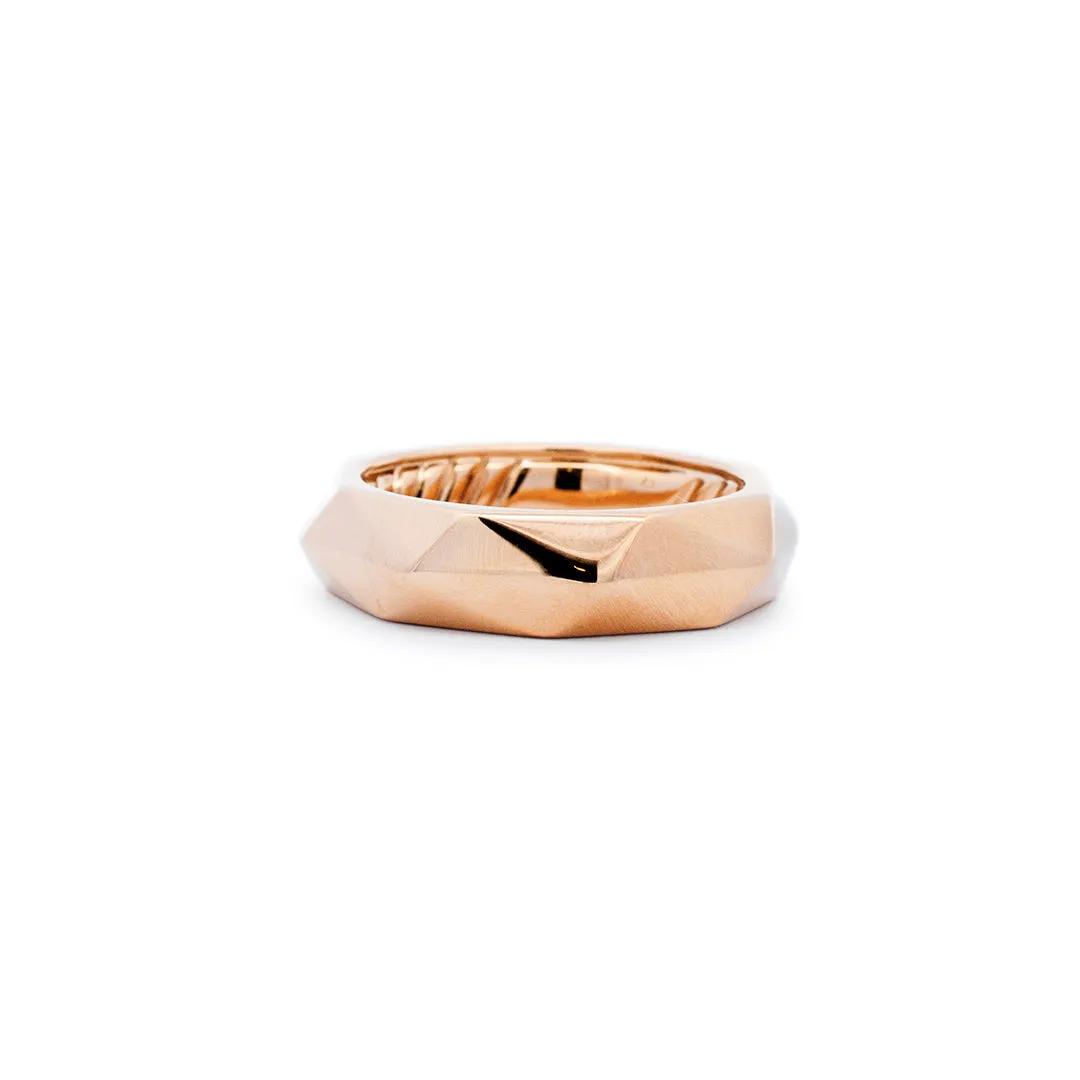 David Yurman 18K Yellow Gold Torqued Faceted Ring