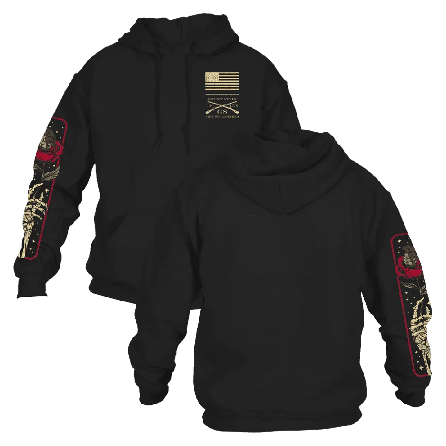 Death Rose Hoodie - Black