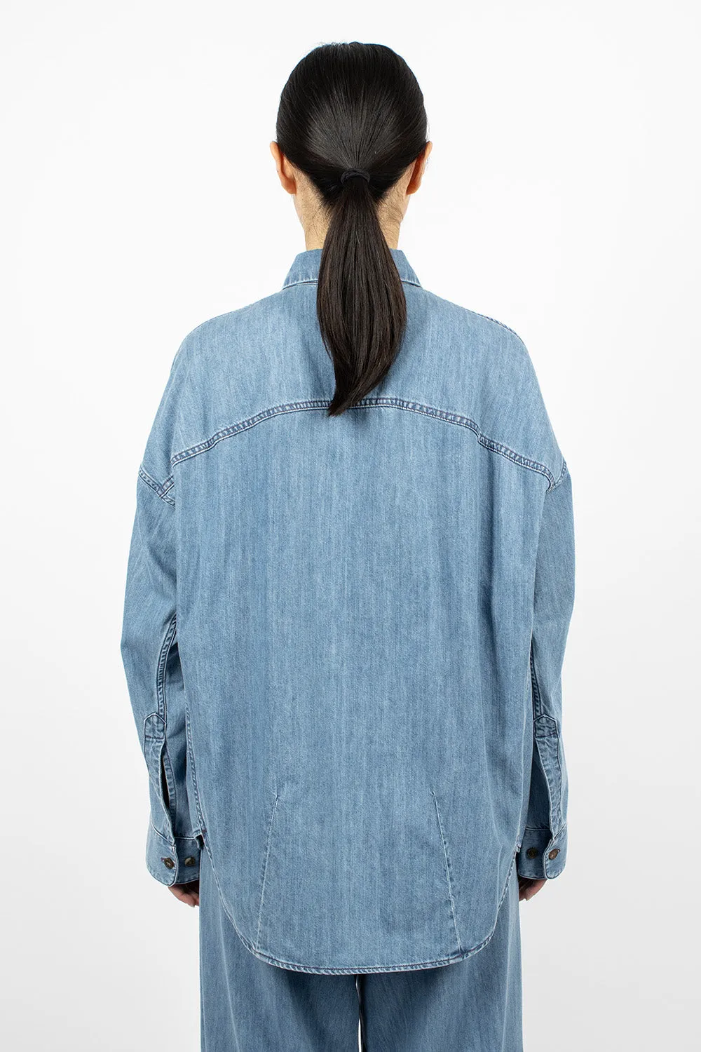 Denim Cocoon Shirt Light Blue