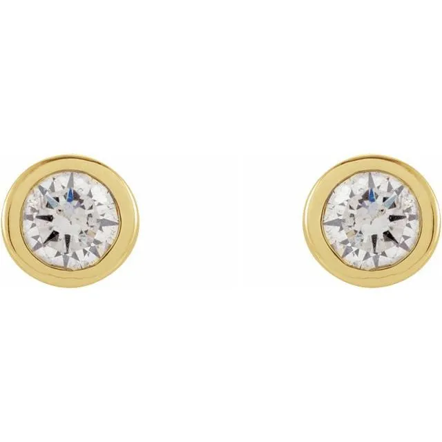 Diamond Micro Bezel Earrings