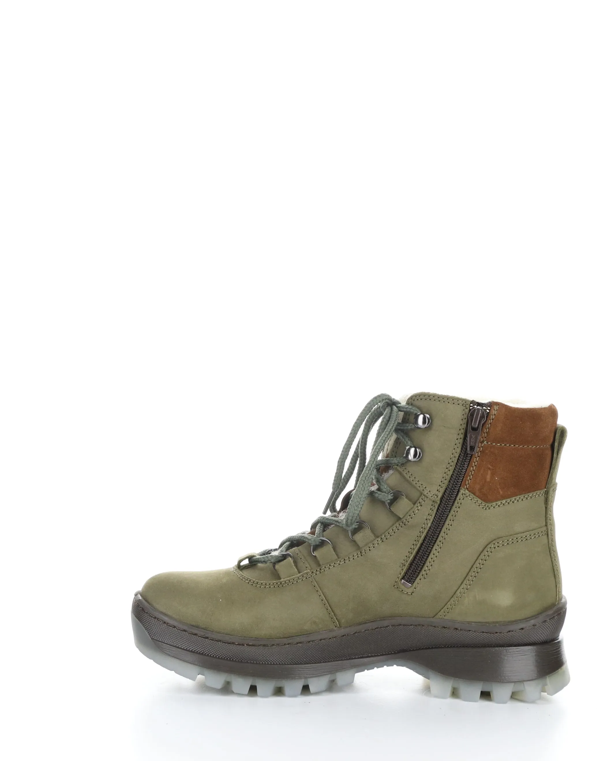 DIAS OLIVE/REDWOOD Round Toe Boots