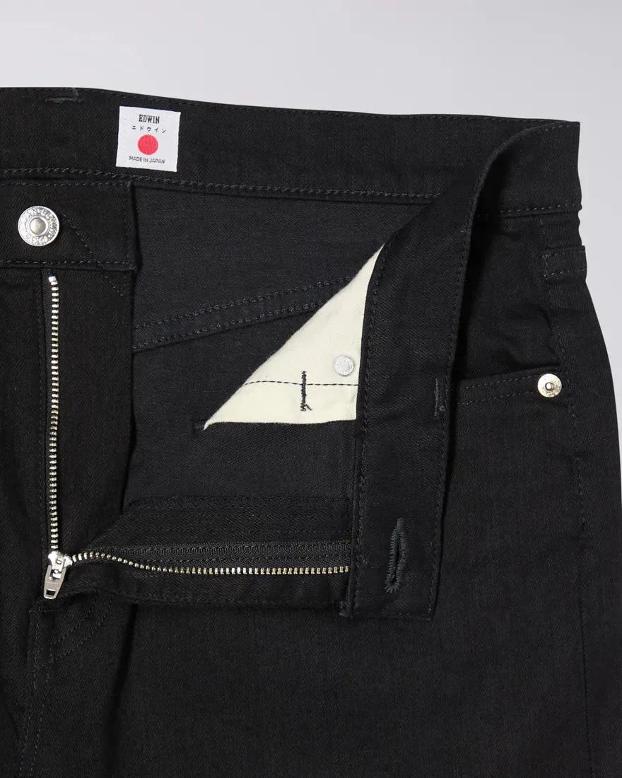 EDWIN Slim Tapered Jeans Black Rinsed Made in Japan