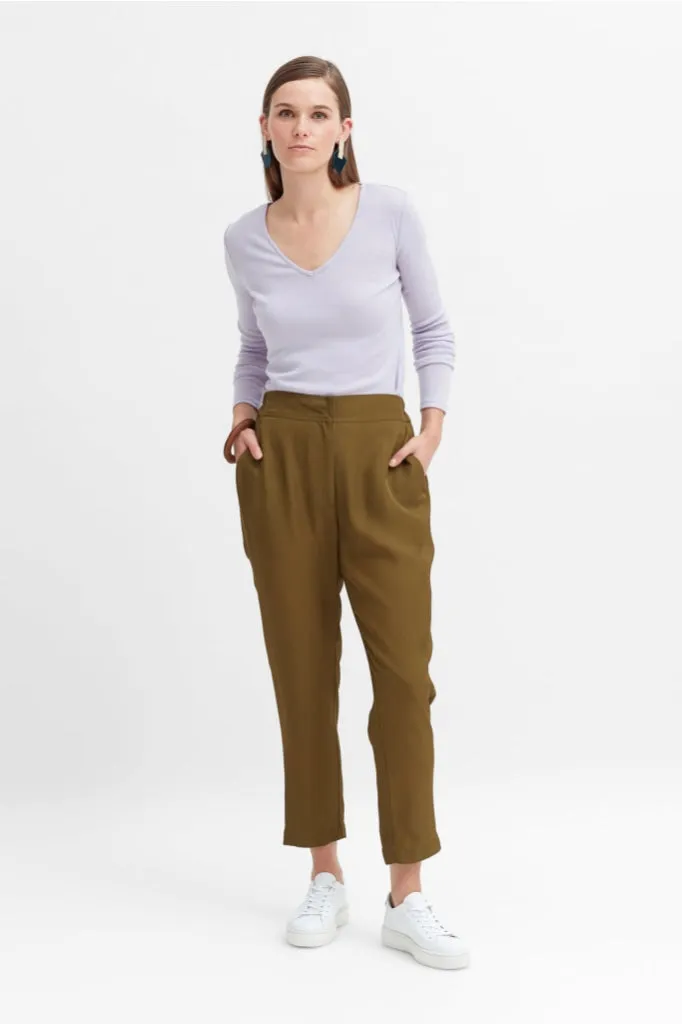 Elk The Label - Kiiltava Pant - Olive