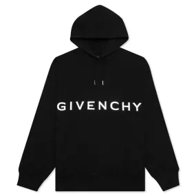 Embroidered Hoodie Classic Fit - Black