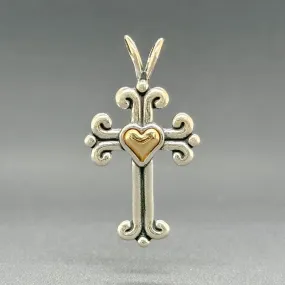 Estate SS 14 Heart Cross Pendant