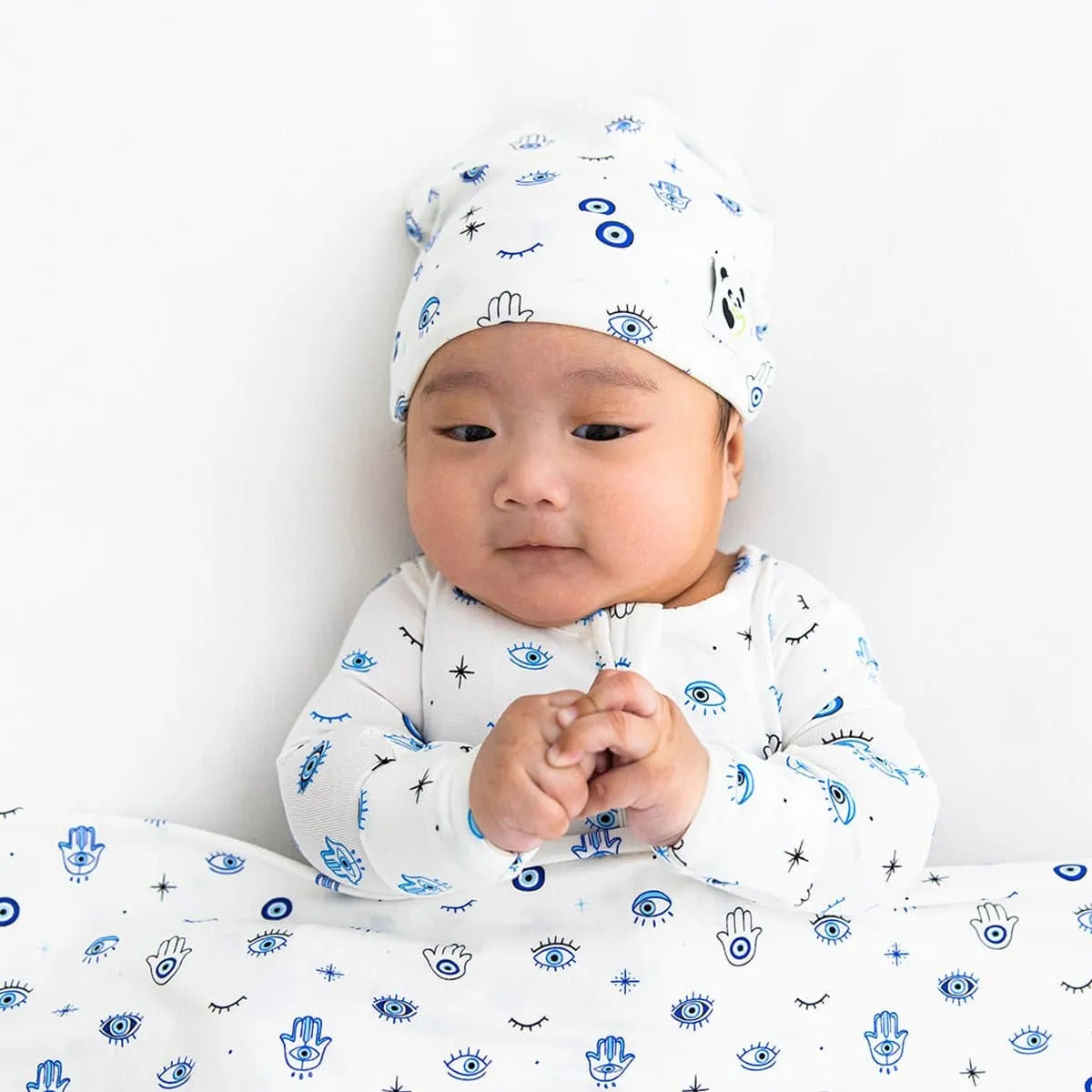 Eye Bamboo Swaddle & Beanie Set