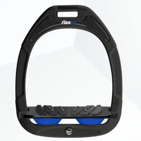 Flex-On Green Composite Inclined Ultra Grip Stirrups - Black/Black/Dark Blue