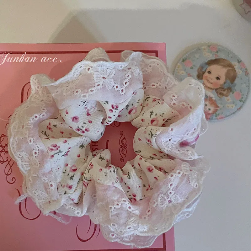 Floral Lace Scrunchies