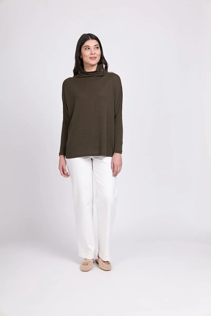 Foil - Pop It on Top - Merino Sweater - Khaki Marle