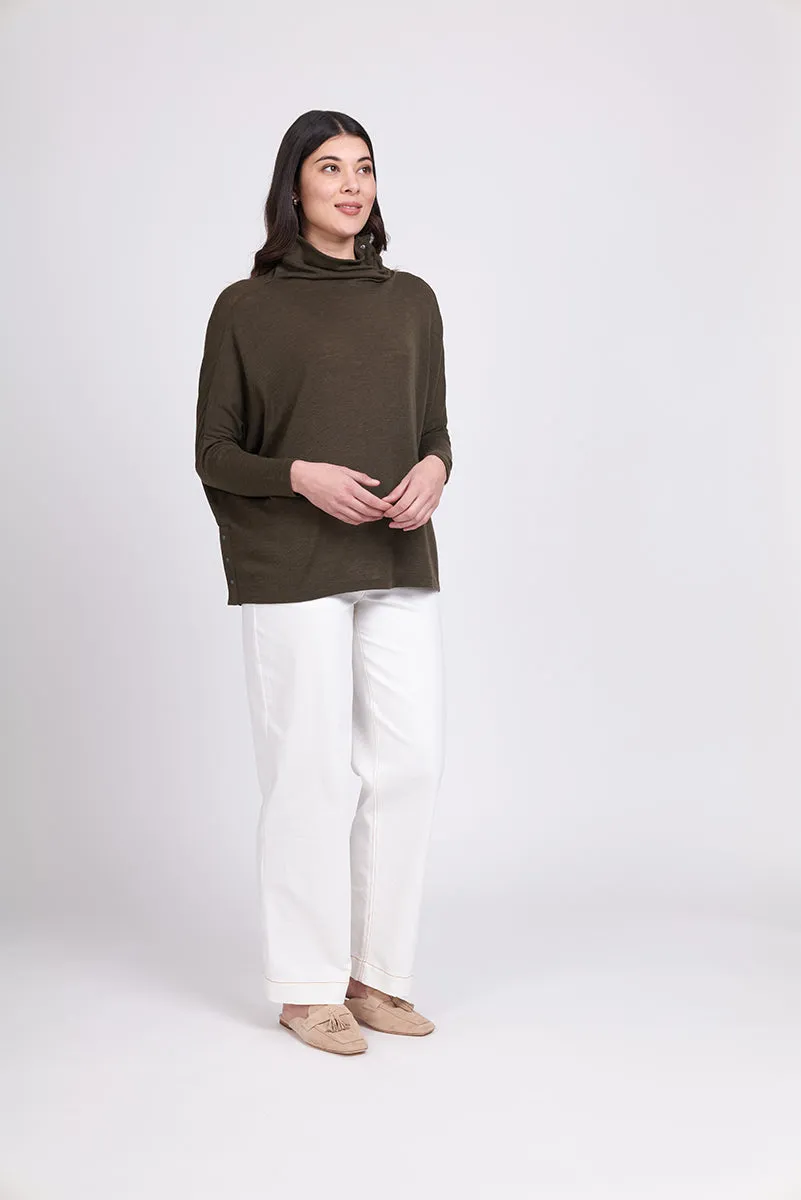 Foil - Pop It on Top - Merino Sweater - Khaki Marle