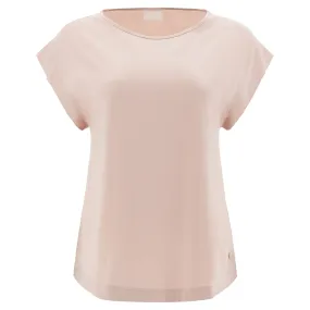 Freddy Women's T-shirt in modal and satin S3WSDT6 P62 smoke rose