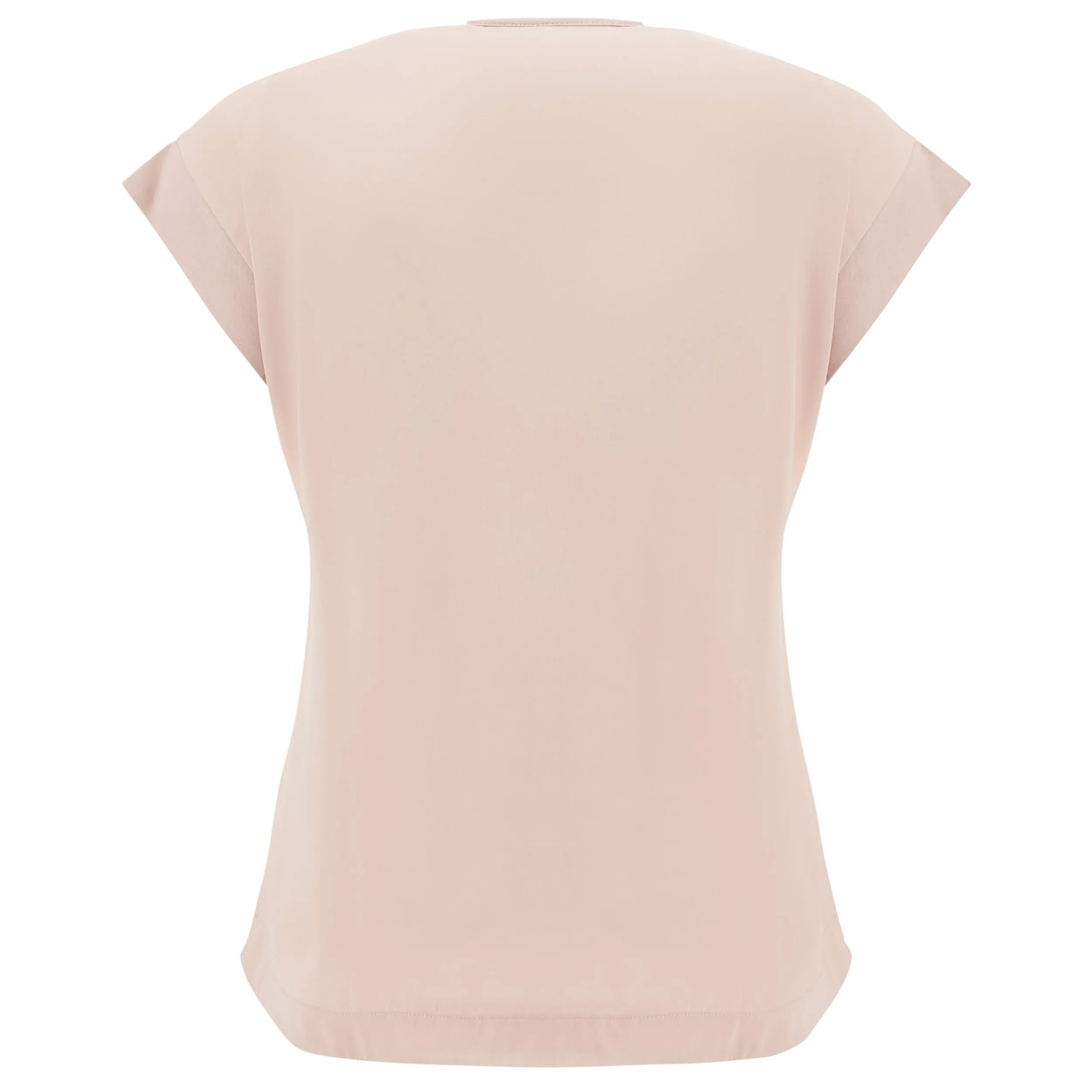 Freddy Women's T-shirt in modal and satin S3WSDT6 P62 smoke rose