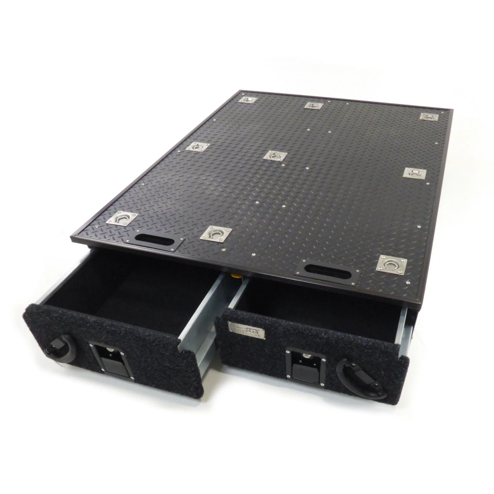 Full Width Slide Rubber Top Twin Drawer System