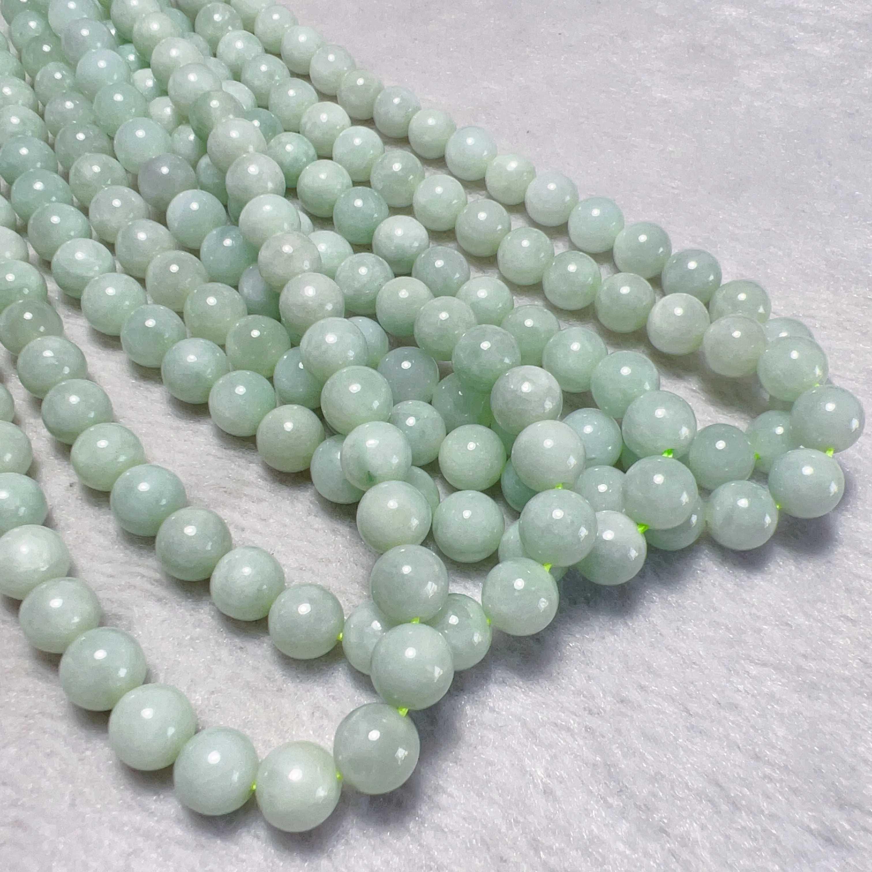 Genuine Jade 8mm Jadeite Round Bead Strands for DIY Jewelry Project