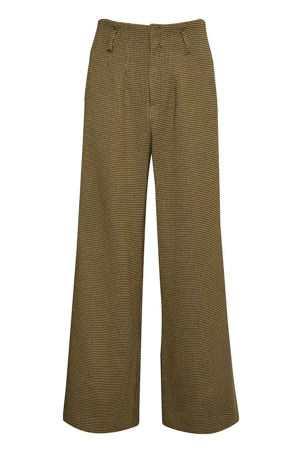 GESTUZ Amber Green Check Trouser