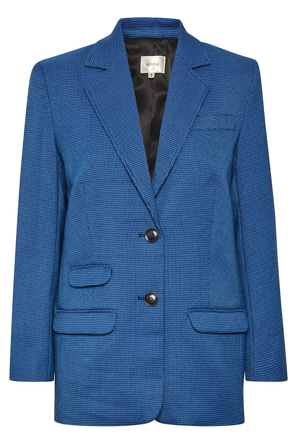 GESTUZ OttaviaGz Blazer Blue Houndstooth