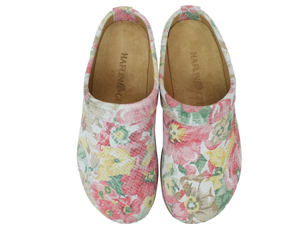 Haflinger Leather Clogs Malmo Blooming