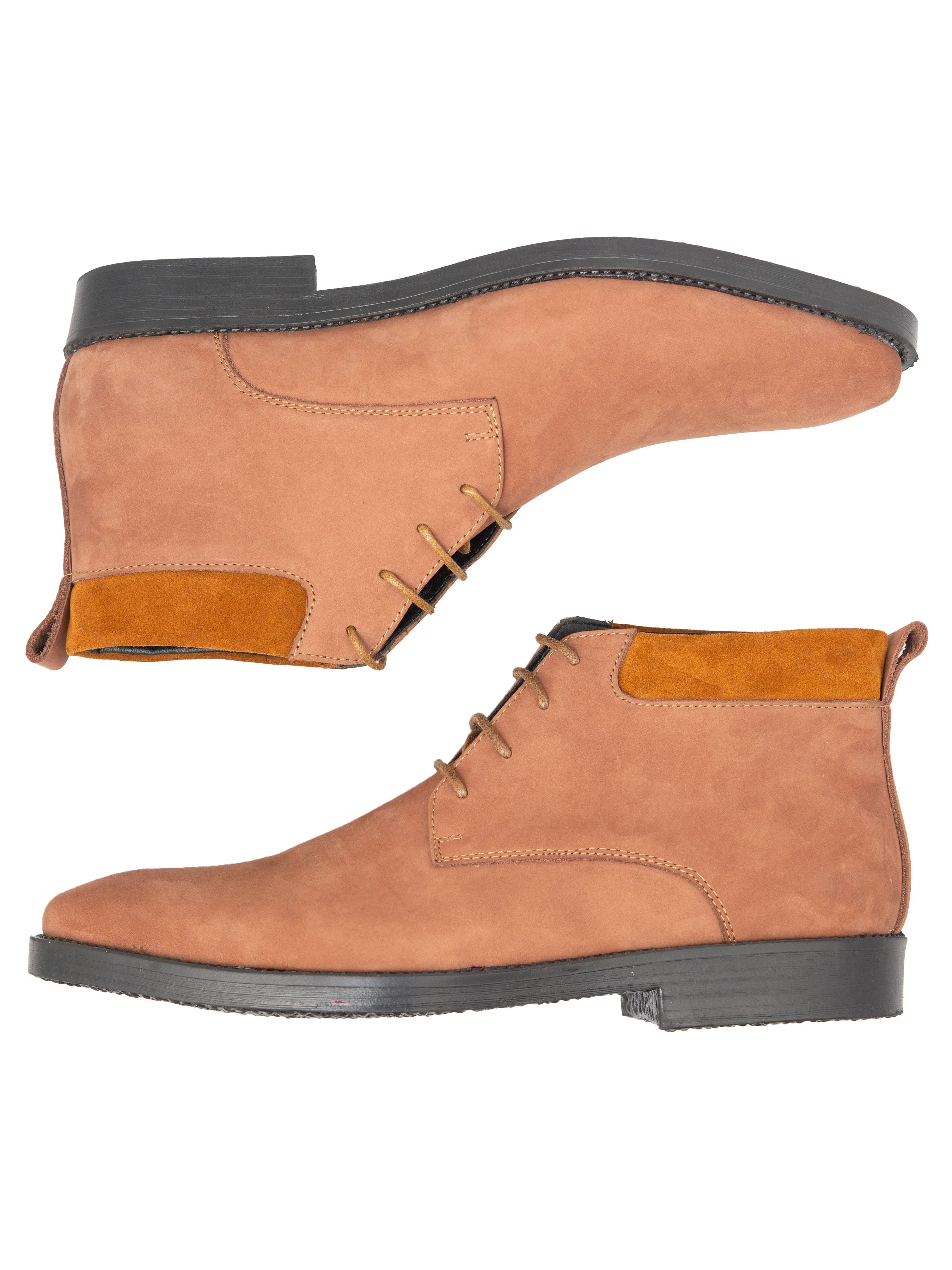 Hunter Chukka Boots - Cinnamon Brown Nubuck Leather (Crepe Sole)