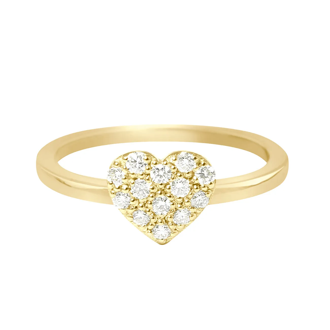 In Love Diamond Ring, Yellow Gold, Size 6