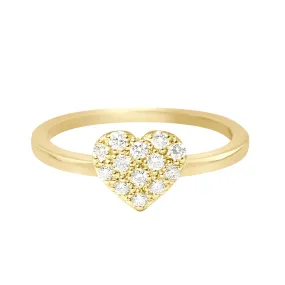 In Love Diamond Ring, Yellow Gold, Size 6