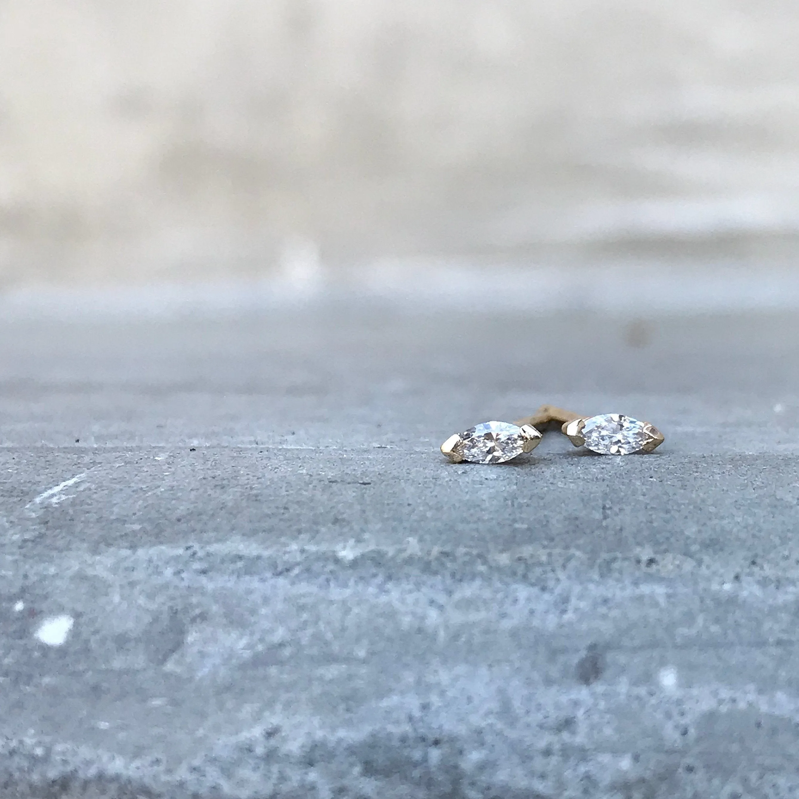 Itty Bitty Mini Diamond Stud Earrings