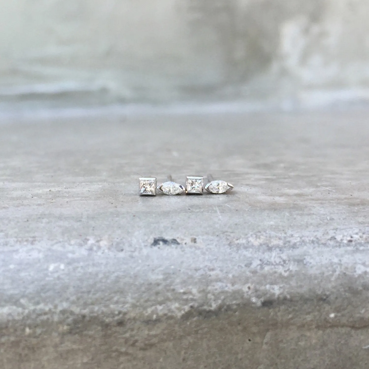 Itty Bitty Mini Diamond Stud Earrings