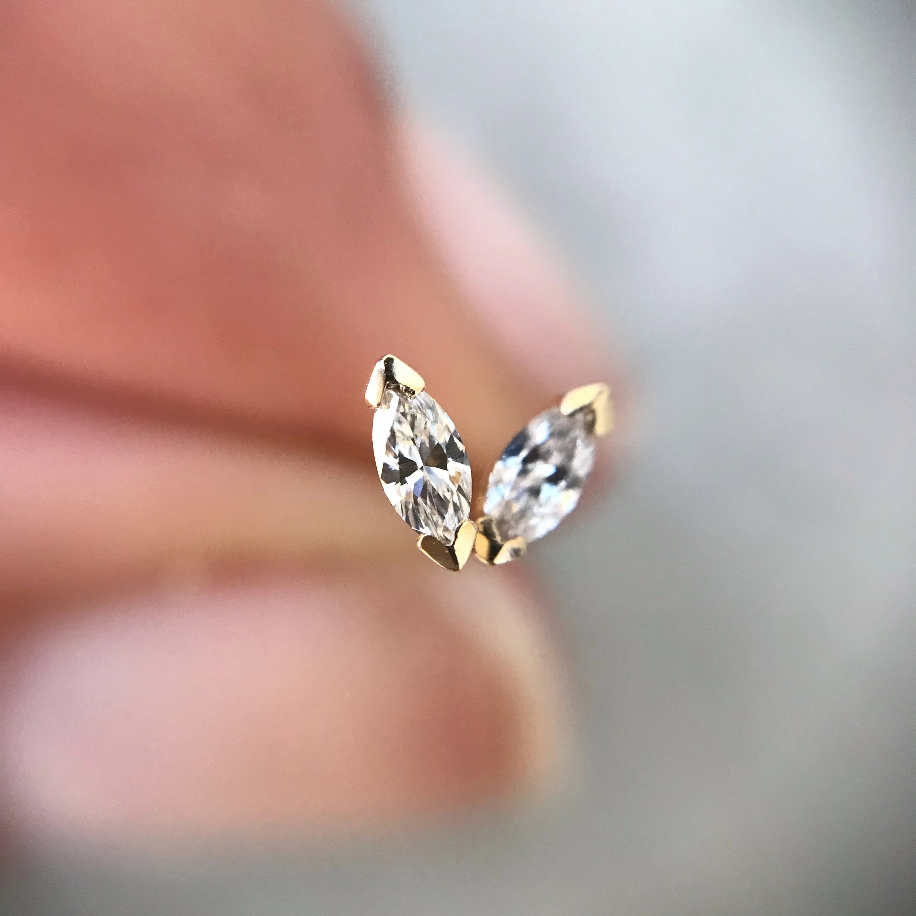 Itty Bitty Mini Diamond Stud Earrings