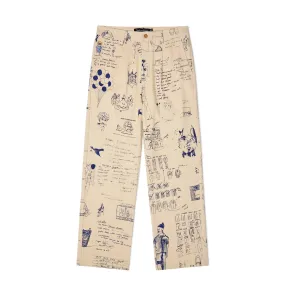 Kidsuper Mens Doodles Denim Pants