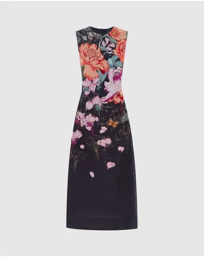 LEO LIN Cleo Sleeveless Midi Dress - Lush Print